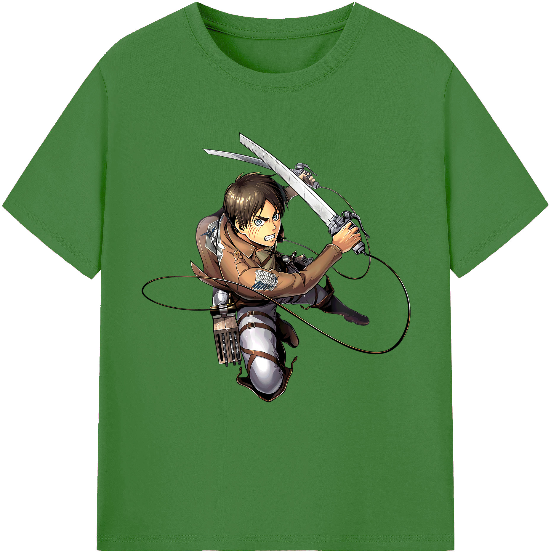 （画像用） 進撃の巨人 エレン･イェーガー Attack on Titan Eren Jäger レディースカジュアルプリントTシャツ（綿100％）